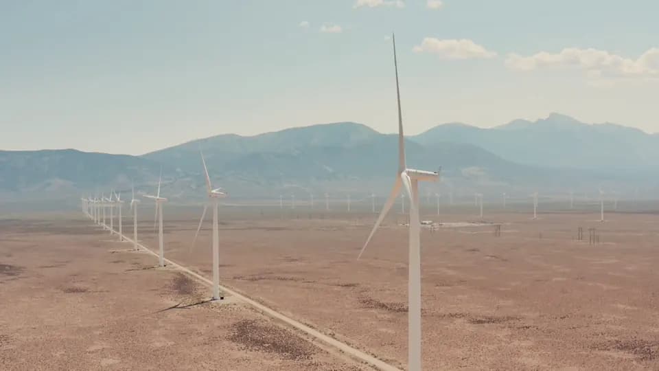 Wind turbines in the desert